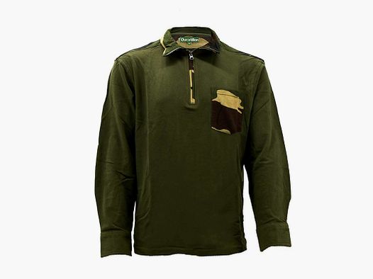Chemise F1 khaki camo mit Reißverschluss 100% Baumwolle M bis 3XL