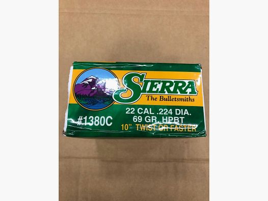 SIERRA Balas Cal. 22 69 gr QT 500