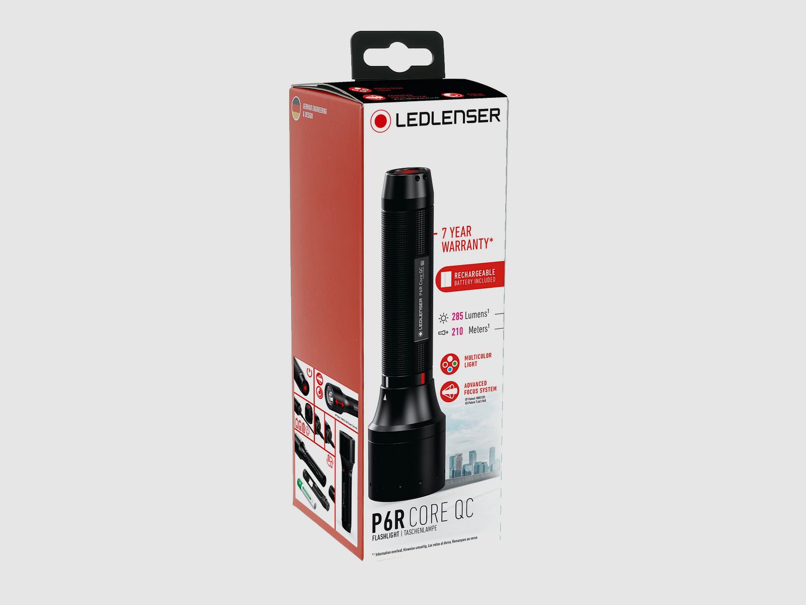 502517 Ledlenser P6R CORE QC Taschenlampe bis zu 270 Lumen 335 Meter Multicolor