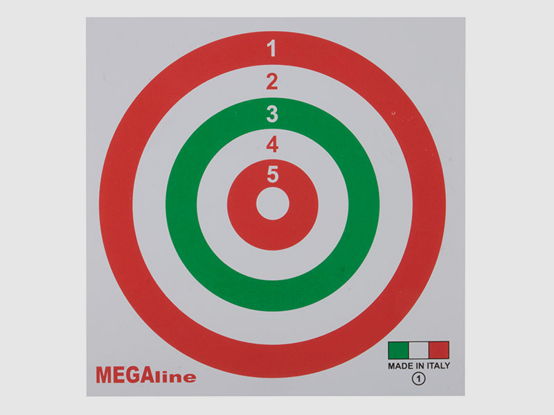 Zielscheibe Megaline tricolore 6er Ring 14 x 14 cm 3 farbig 50 StĂĽck