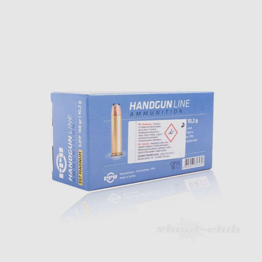 PPU - Prvi Partizan SJFP 158grs 50St .357Mag