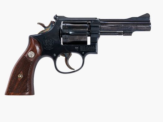 Smith & Wesson Mod. 15-2 , verstellbare Visierung, Holzgriffschalen, brüniert, .38Special