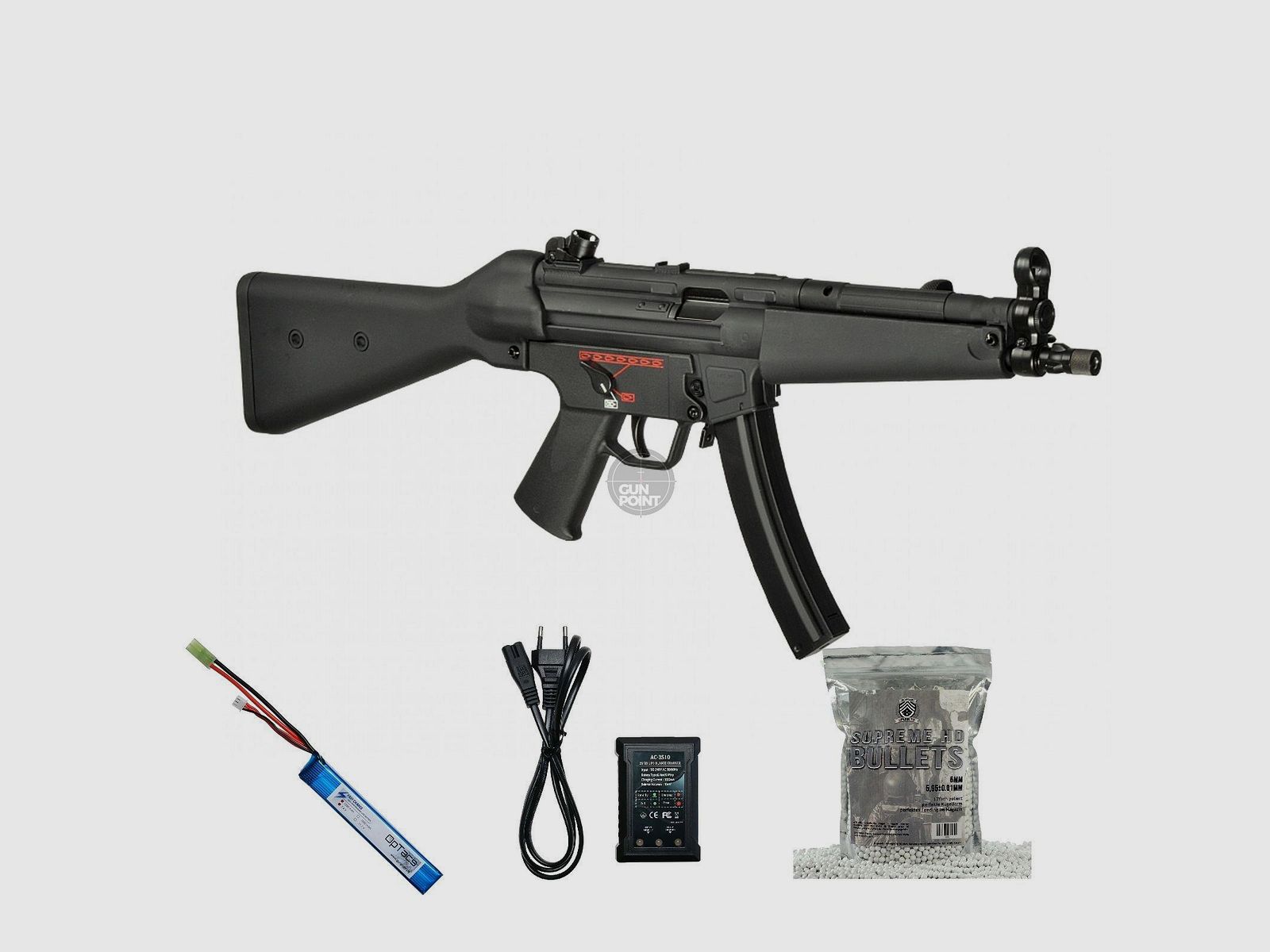 SET !!! Softair - Gewehr - G & G CM MP5 A4 - ab 14, unter 0,5 Joule