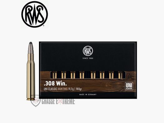 20 Munitions RWS cal 308 Win 180gr UNI Classic
