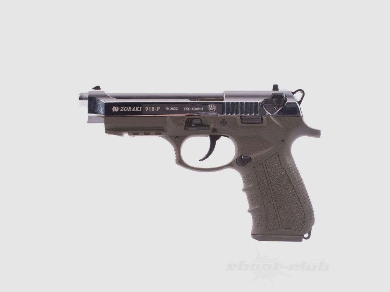 Zoraki 918-P pistola a salve 9 mm P.A.K. cromo ODG