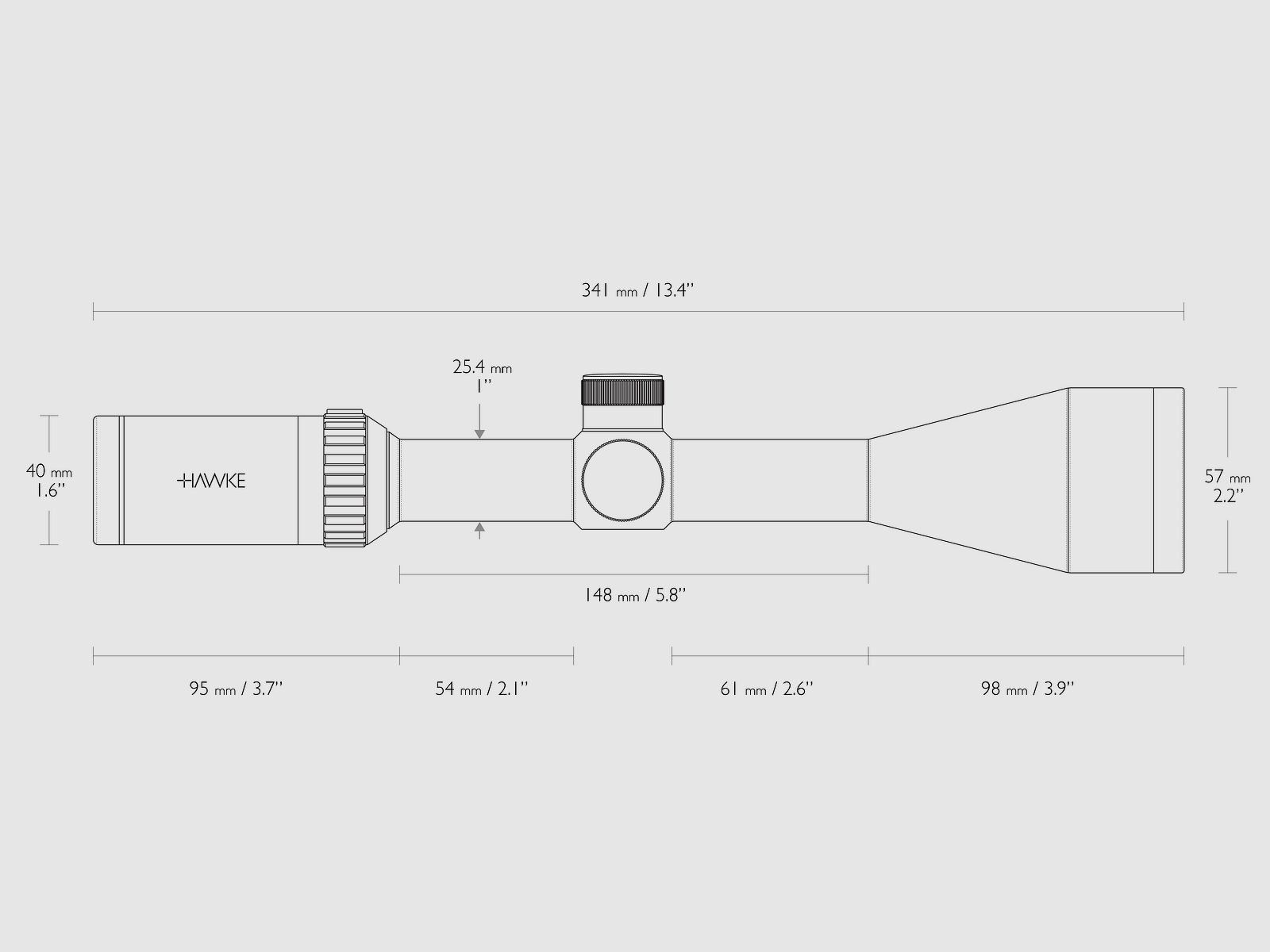 HAWKE 14150 VANTAGE 4-12X50 30/30 DUPLEX SCOPE