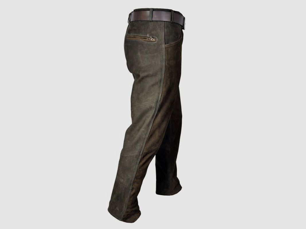 Hubertus Lederhose 2-Farbig "Trapper" 60