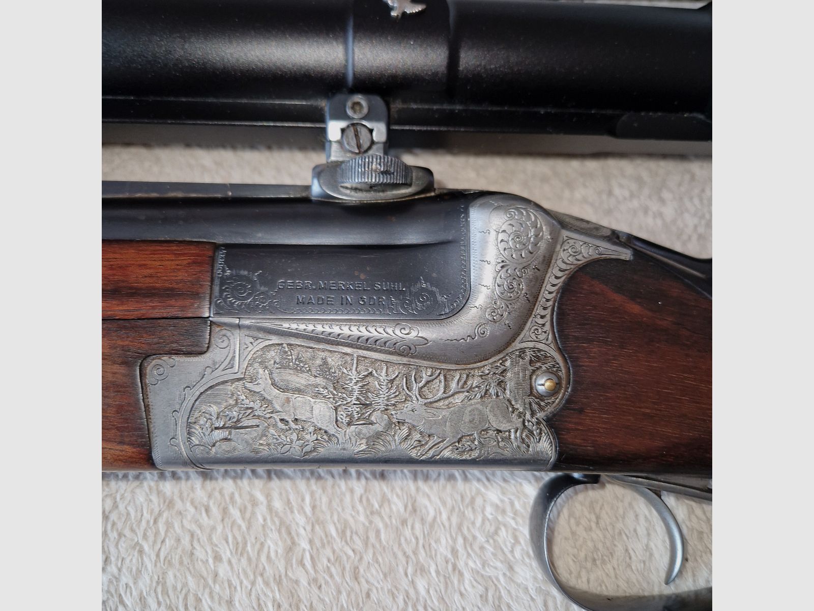 Kipplaufbockbücksflinte Merkel Suhl 8x57 IRS/ 12x70