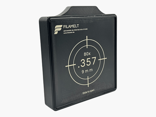 Diabolo-Box für 80x .357 / 9 mm – Praktisch, stapelbar, wiederverwendbar. Matchbox