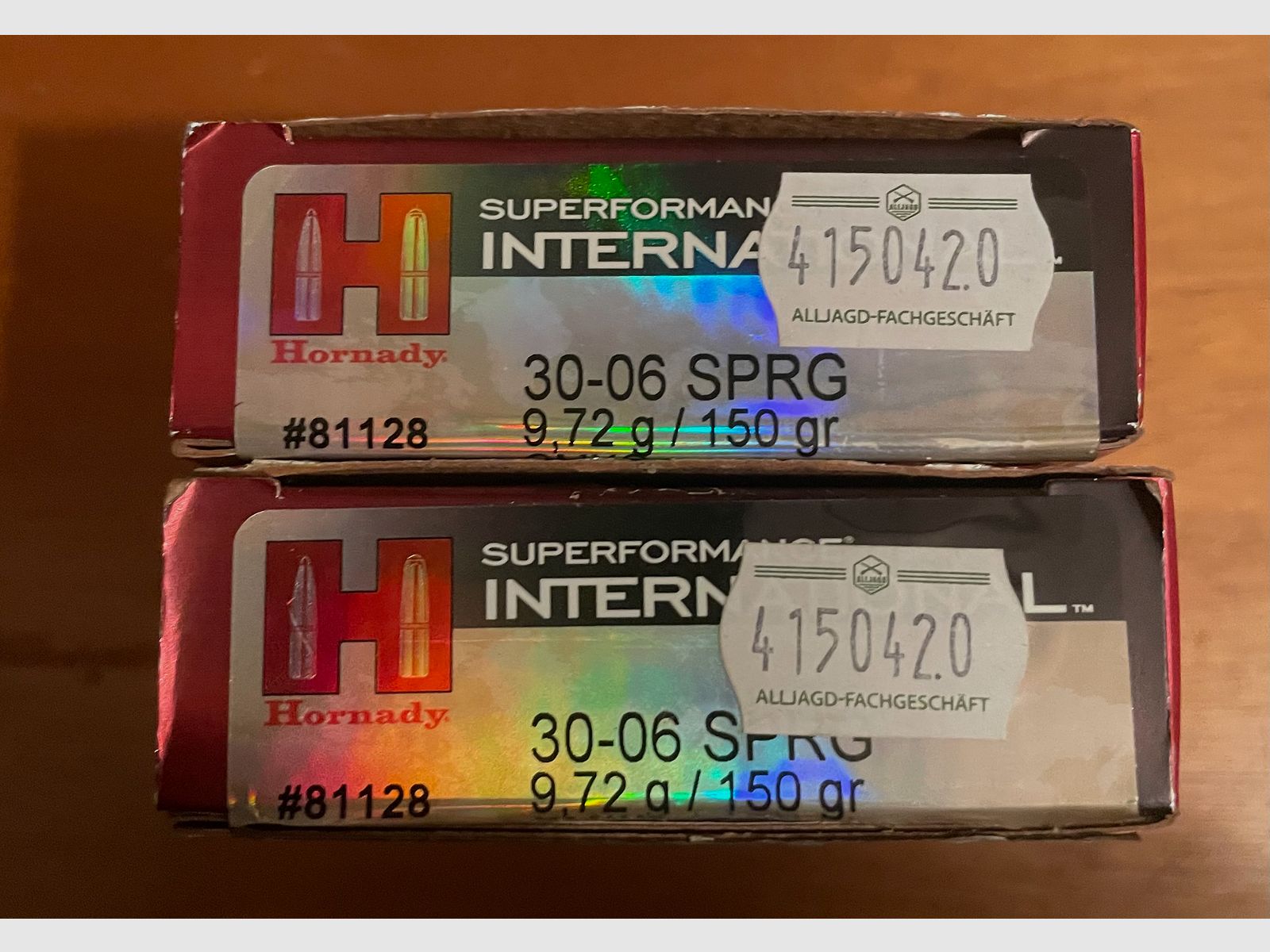 Munition .30/06 RWS EVO green und Hornady 83 Schuss