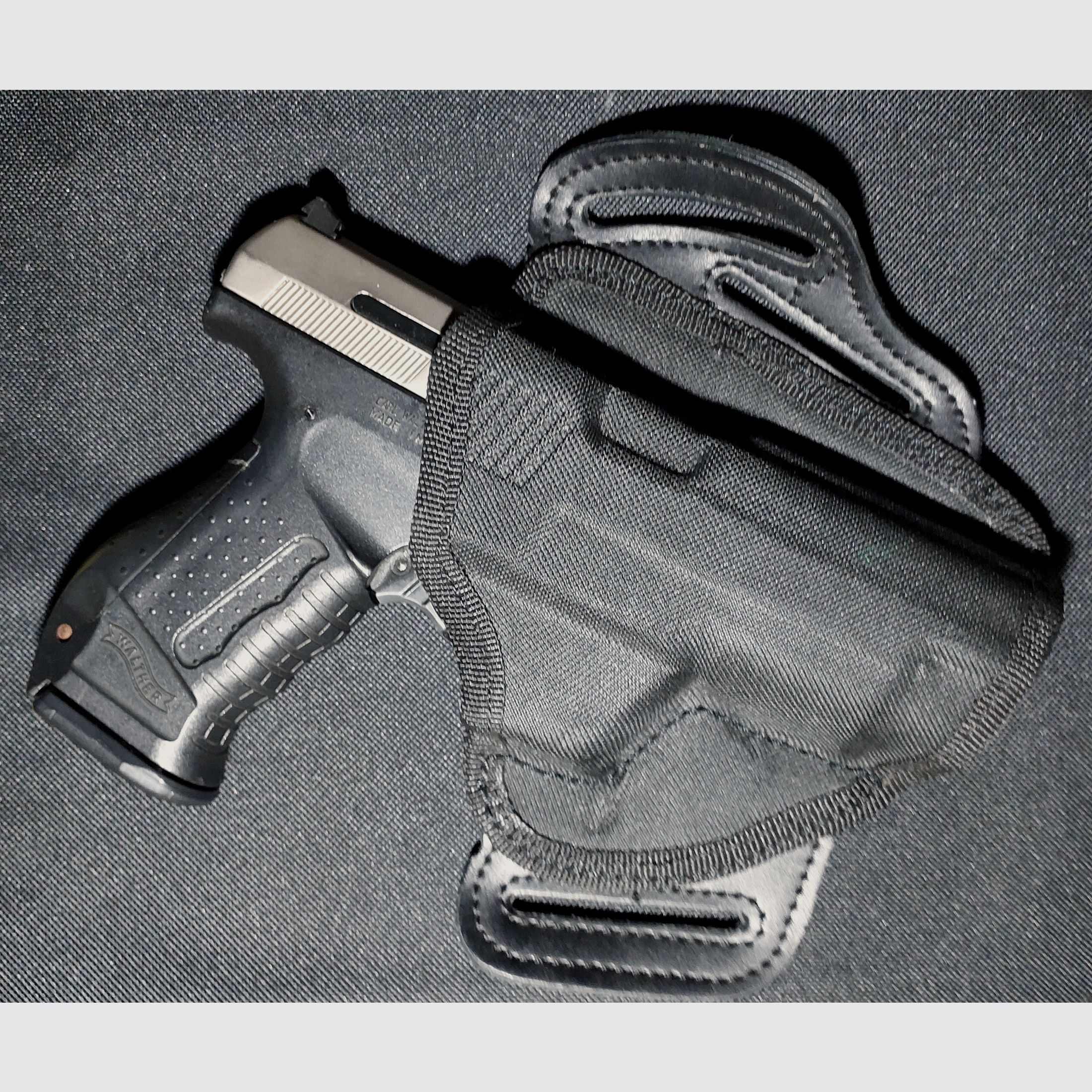 Pistola a salve Walther P99 9mm P.A.K. bicolore (PTB 762) P 99 con fondina Pancake