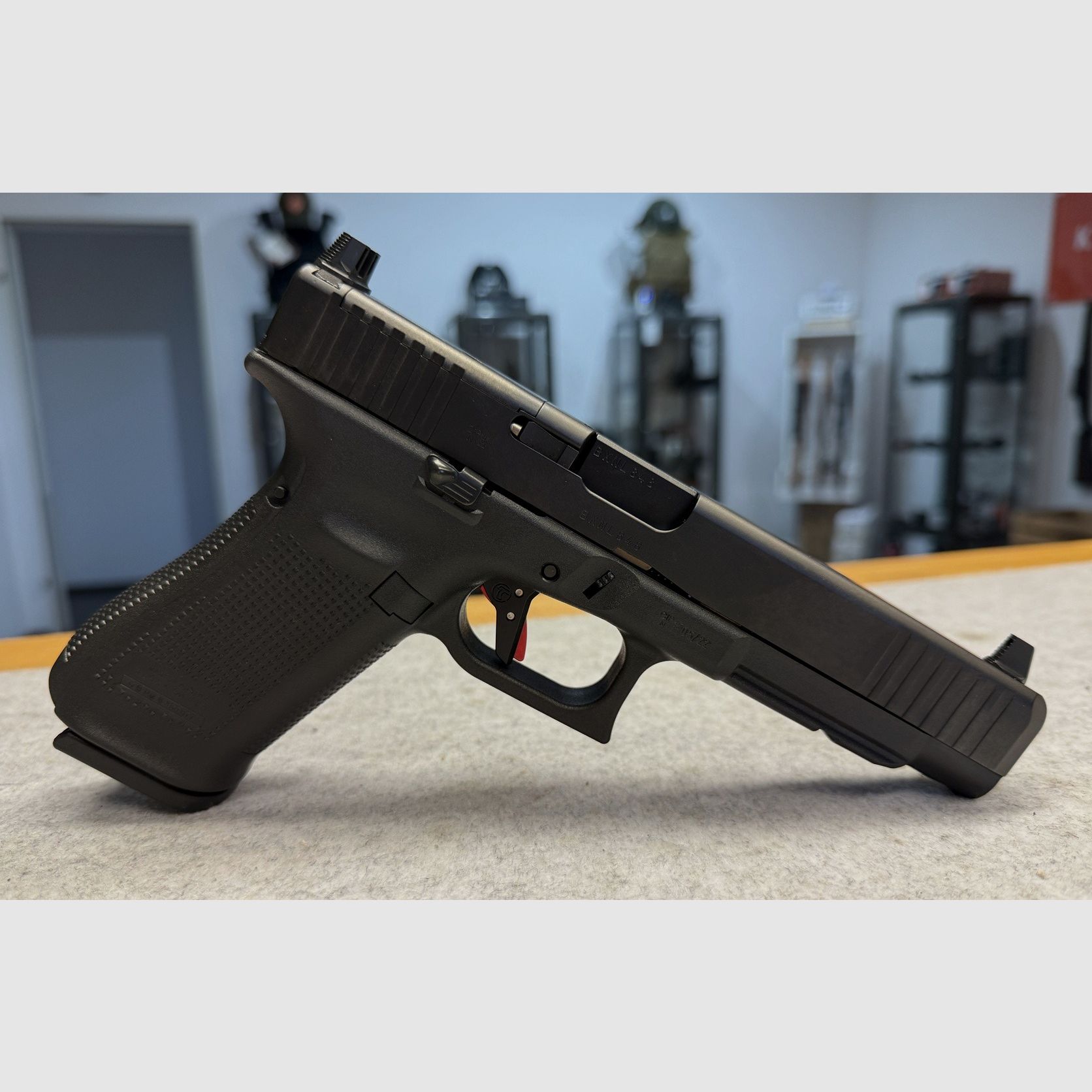 Glock 34 Gen. 5 MOS Competition Kaliber 9mm Luger inkl. Timney Matchabzug & SD Stahl-Visierung