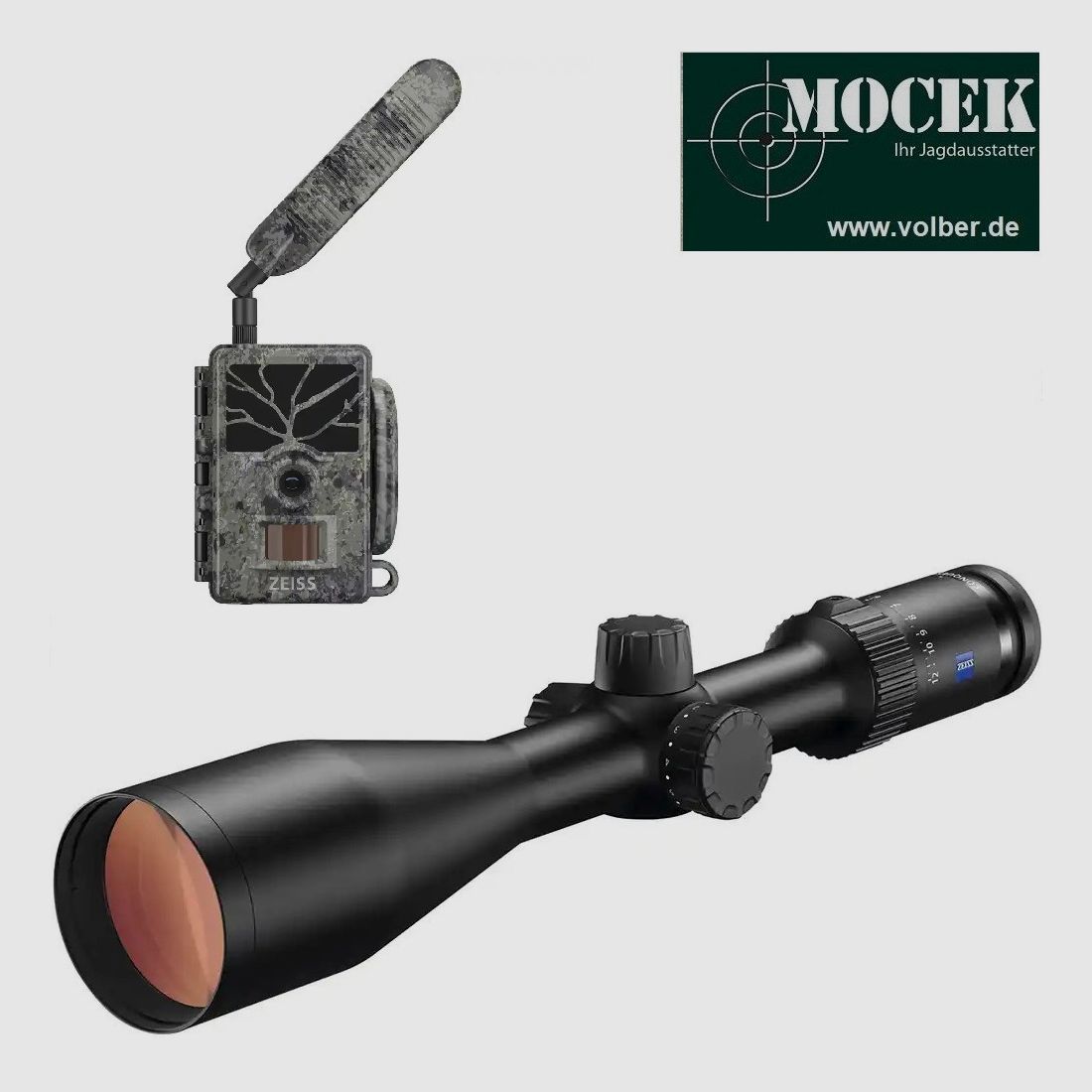 Zeiss Conquest V4 3-12x56 senza guida, incl. Zeiss Secacam 1