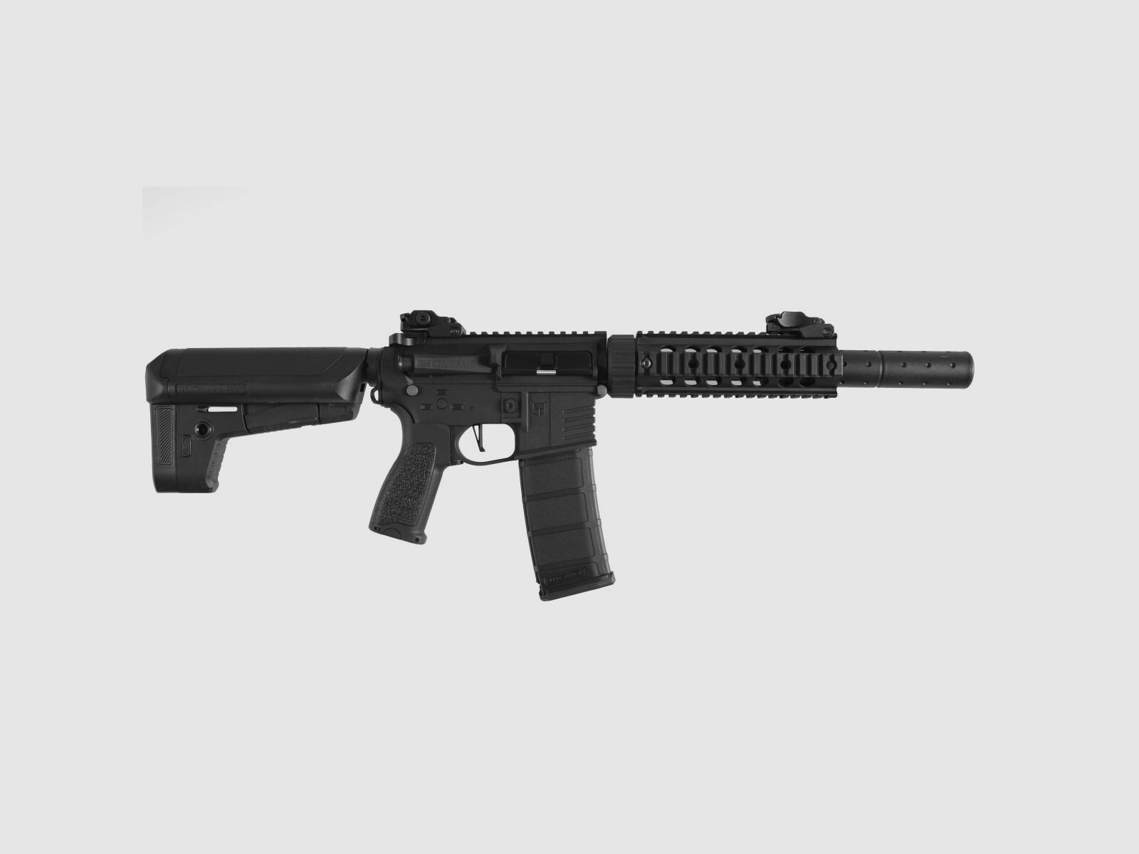 AR15 SilentOps 7 pulgadas CHARLIE Negro S-AEG Rifle Airsoft Libre a partir de 18 Años | Delta Armory