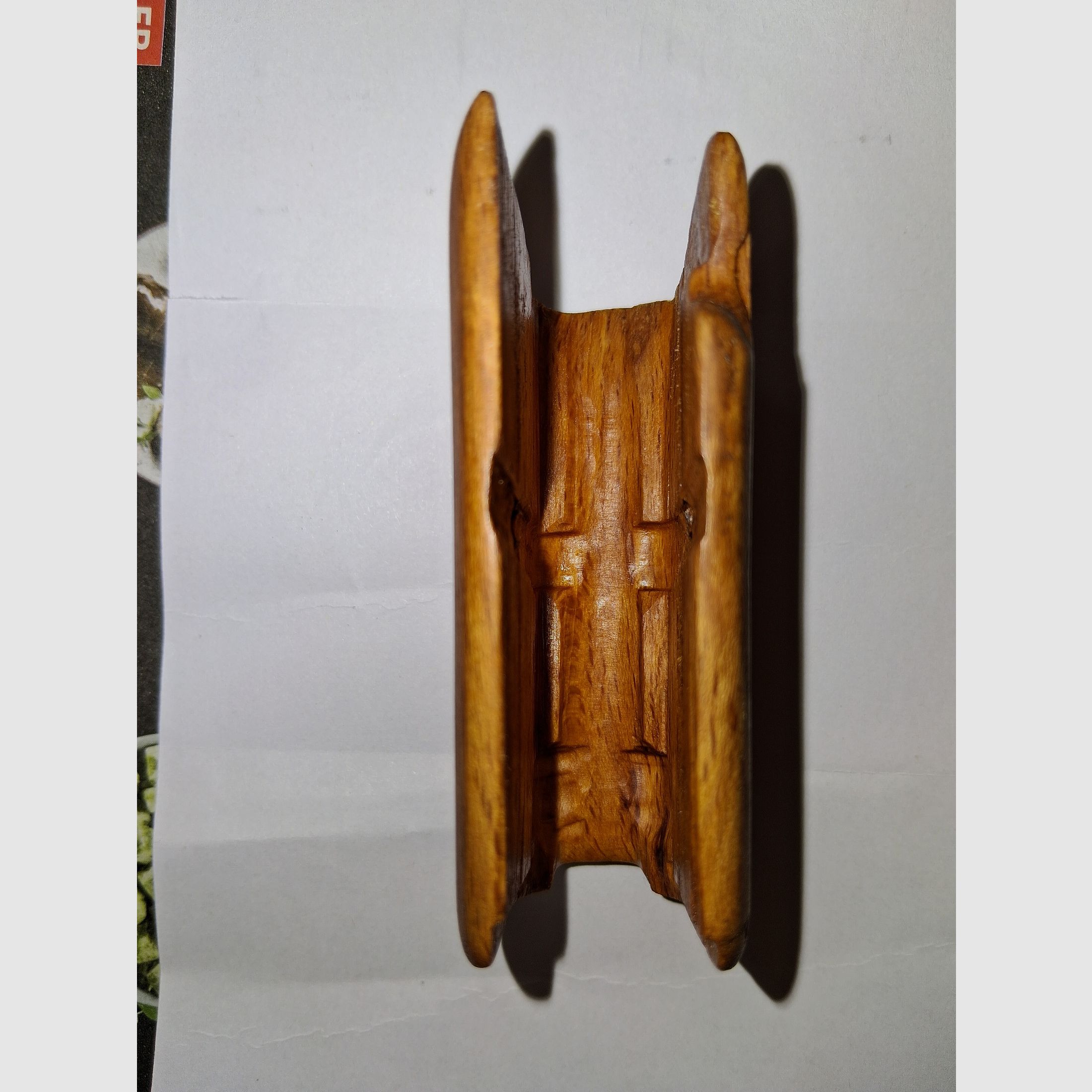 Wooden grip panel for old Mauser pistol