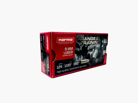 Amunicja Norma CTG FMJ 8,0G 9mm Luger 1000szt.