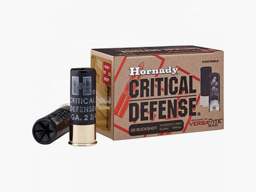 12/70 Hornady CRITICAL DEFENSE® 00 BUCKSHOT VE10