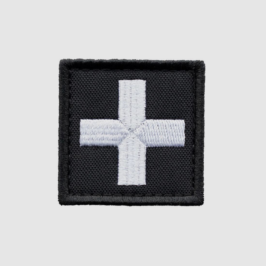 Medic Cross Stoff Patch Schwarz - Weiß
