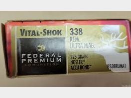 Büchsenpatronen Federal Premium Vital Shok Nosler Accu Bond .338 