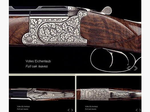 KRIEGHOFF Mehrpreis für Neuwaffe Gravur: 7 Volles Eichenlaub Optima-Ultra-Classic-Hubertus