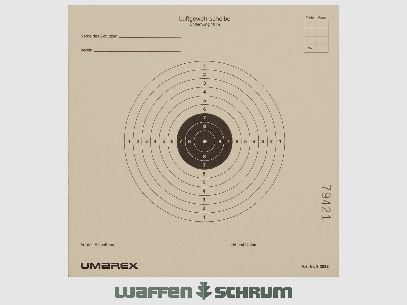 Umarex Zielscheibe 10er Spiegel Format: 14x14cm A250st