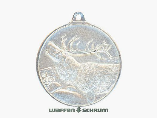 Steinhauer&Lück Jachtmedaille Rothirsch 40mm verzilverd