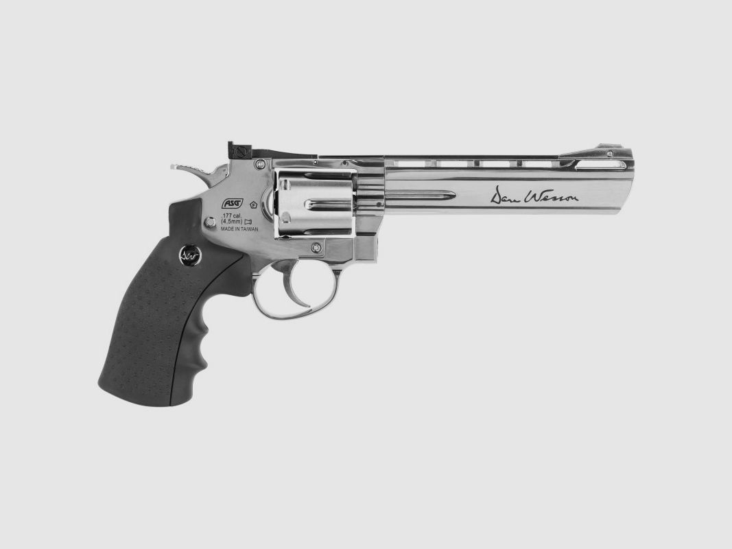Dan Wesson 6" Silver Revolver 4.5mm Pellets CO2 ASG, image 2 of 2