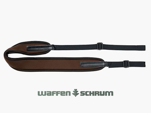 Cinghia per fucile AKAH imbottita in neoprene - marrone