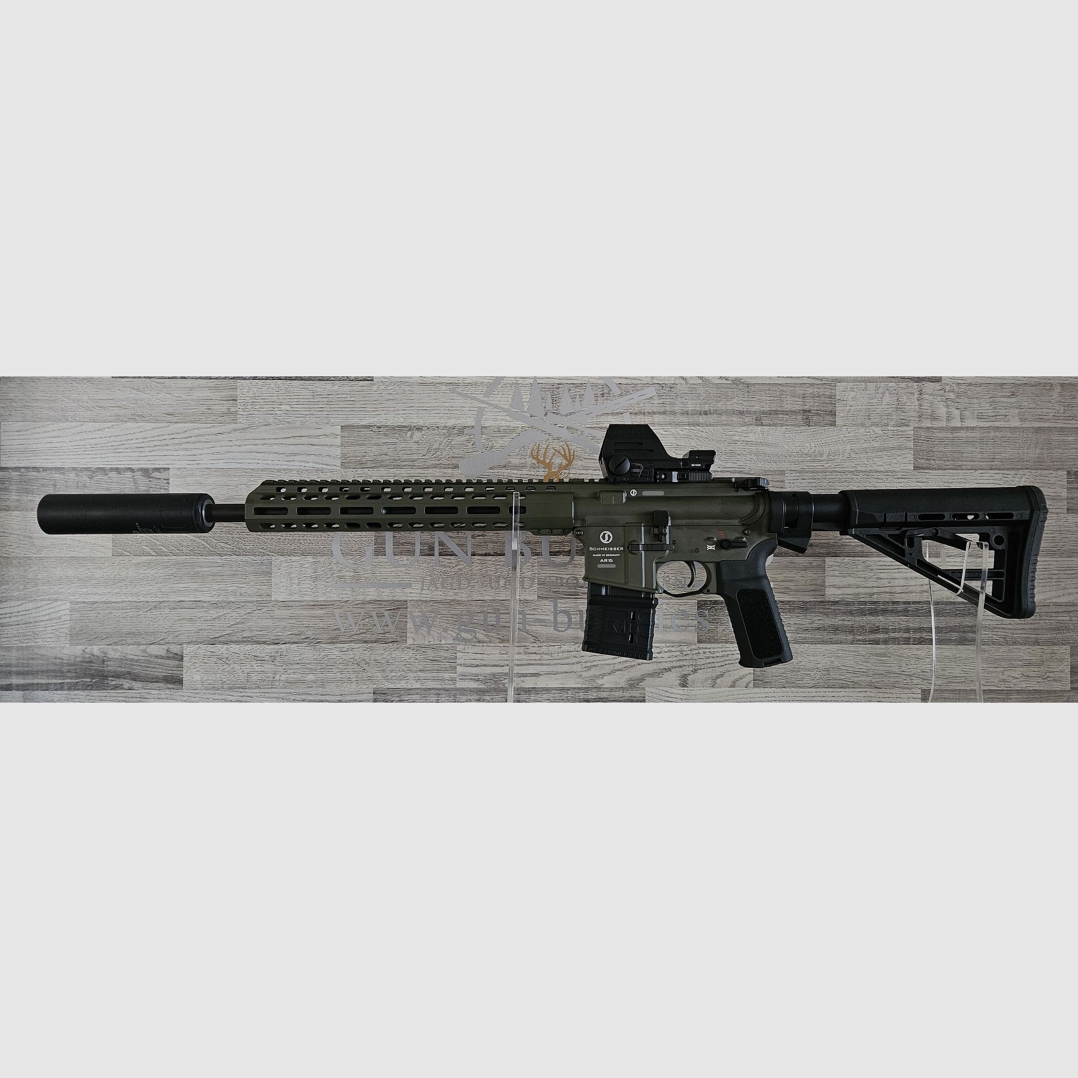 Schmeisser AR-15 M4FL OD Green 14,5" Cal. .223Rem. - Ensemble complet - frais de port gratuits ! - Nouveauté du commerce spécialisé