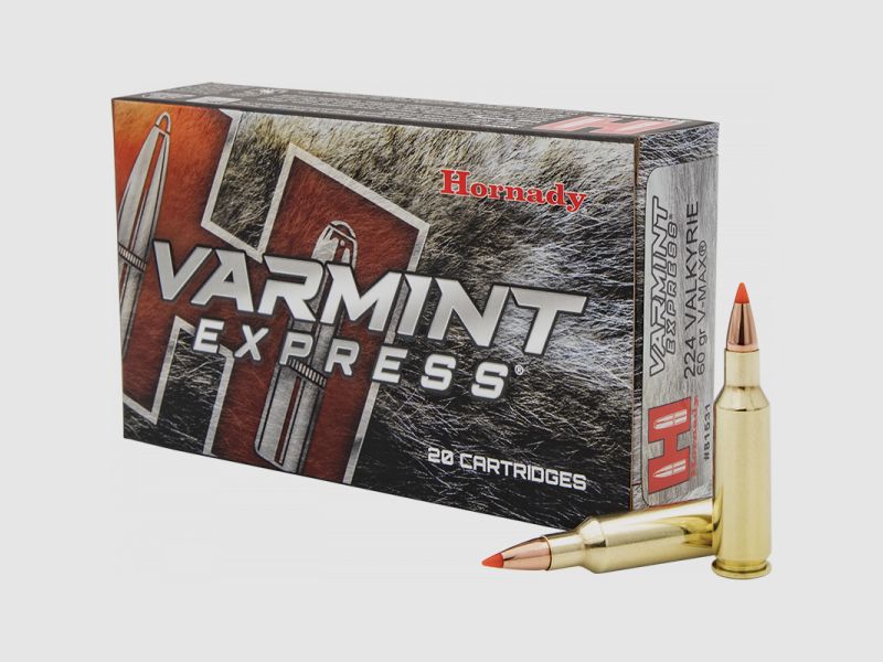 Hornady Varmint Express .224 Valkyrie V-Max 60 grs Büchsenpatronen