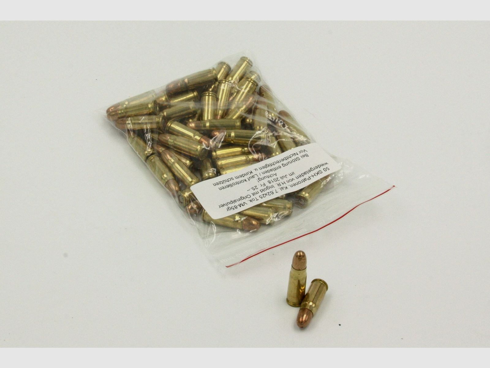 SKH, 7.62x25 Tokarev, FMJ, 85 gr., 50 pz.