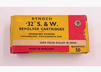 Kynoch, Inglaterra cartuchos de revólver .32 S&W short