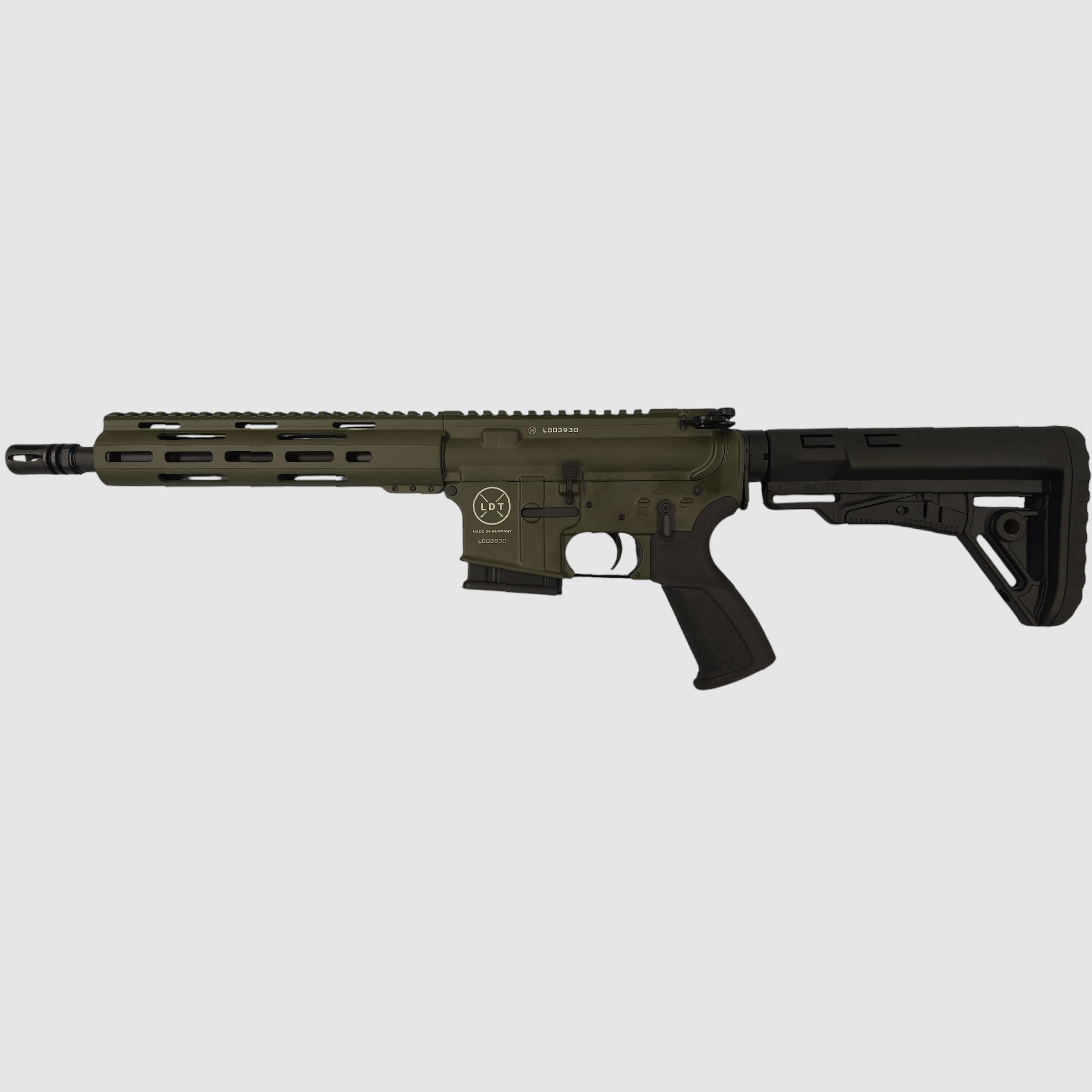 OD GREEN: Lux Def Tec LDT L4S AR15 10,5" halbautomatische Büchse Kaliber 223Rem *EWB Pflichtig