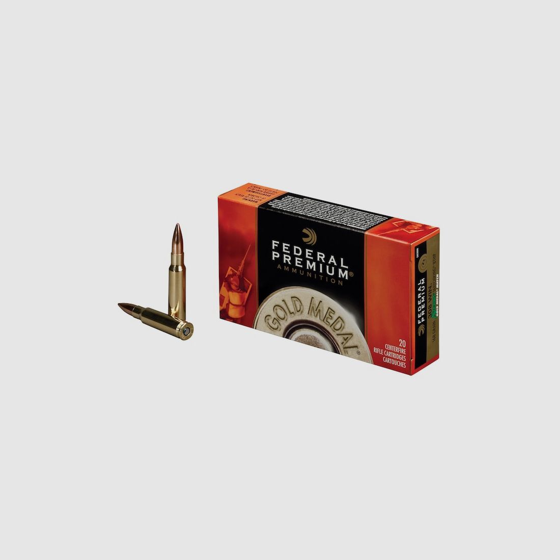 Federal Premium Gold Medal Sierra MatchKing .308 Win. 168GR BTHP 20 cartouches