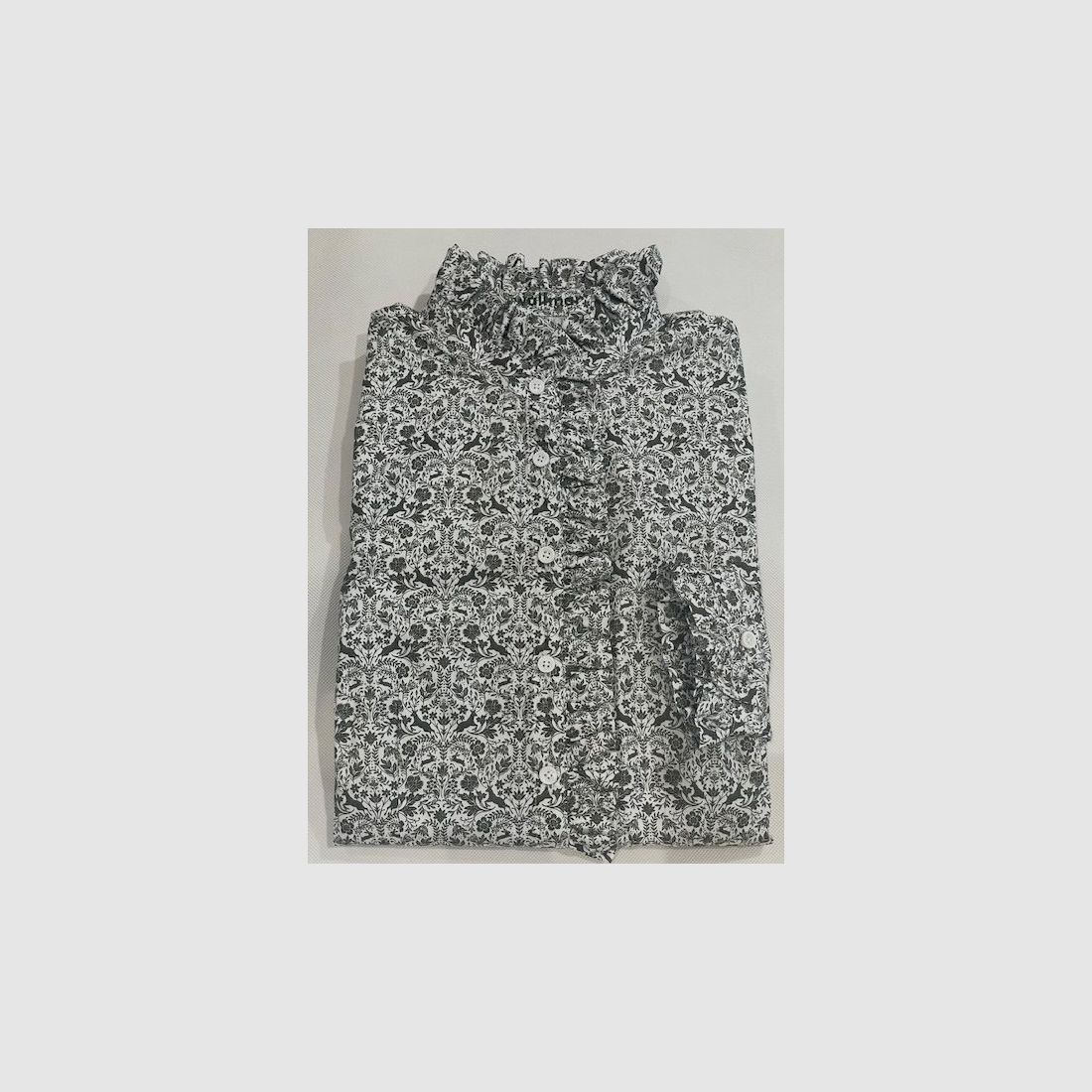 Wallmann Bluse mit Rüschen mit Hirsch in Oliv