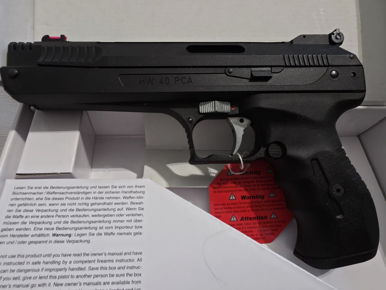 Weihrauch HW 40 PCA pistolet à air comprimé – Cal. 4,5mm Diabolo – État impeccable !