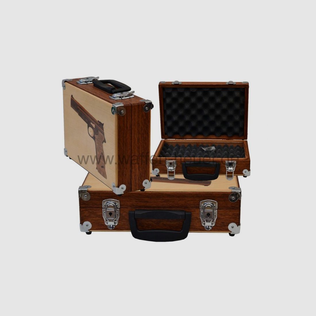 Unikat Handarbeit, Intarsienbild SIG 210, auch andere Waffen möglich z.B. Korth u.s.w.