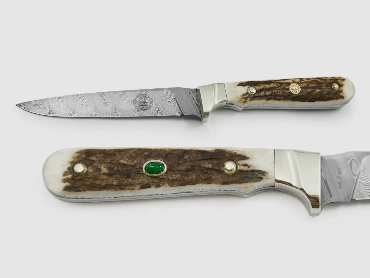 PUMA Jubiläumsmesser 250, mit Gold eingelegten Smaragd, limitiert auf 7 Stück