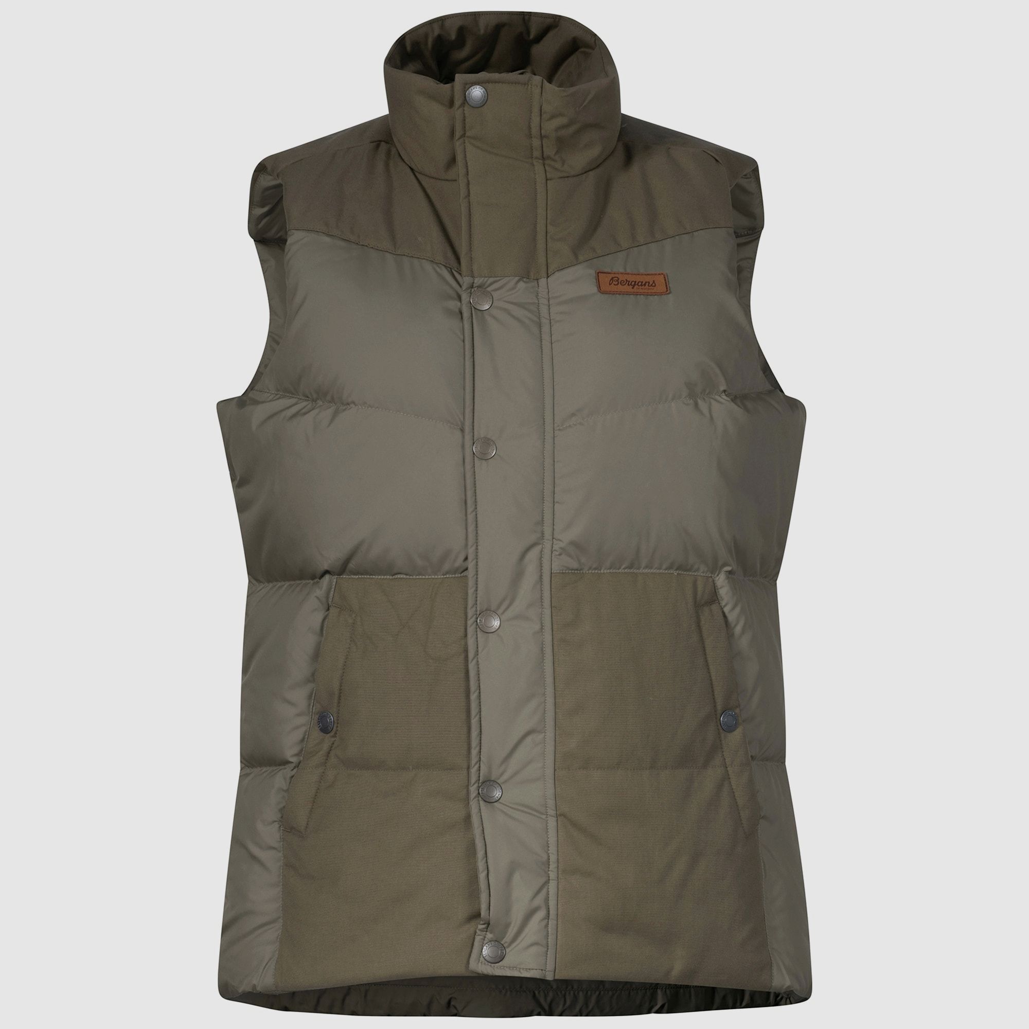 Bergans Nordmarka Chaleco de Plumas para Mujer Verde Barro S