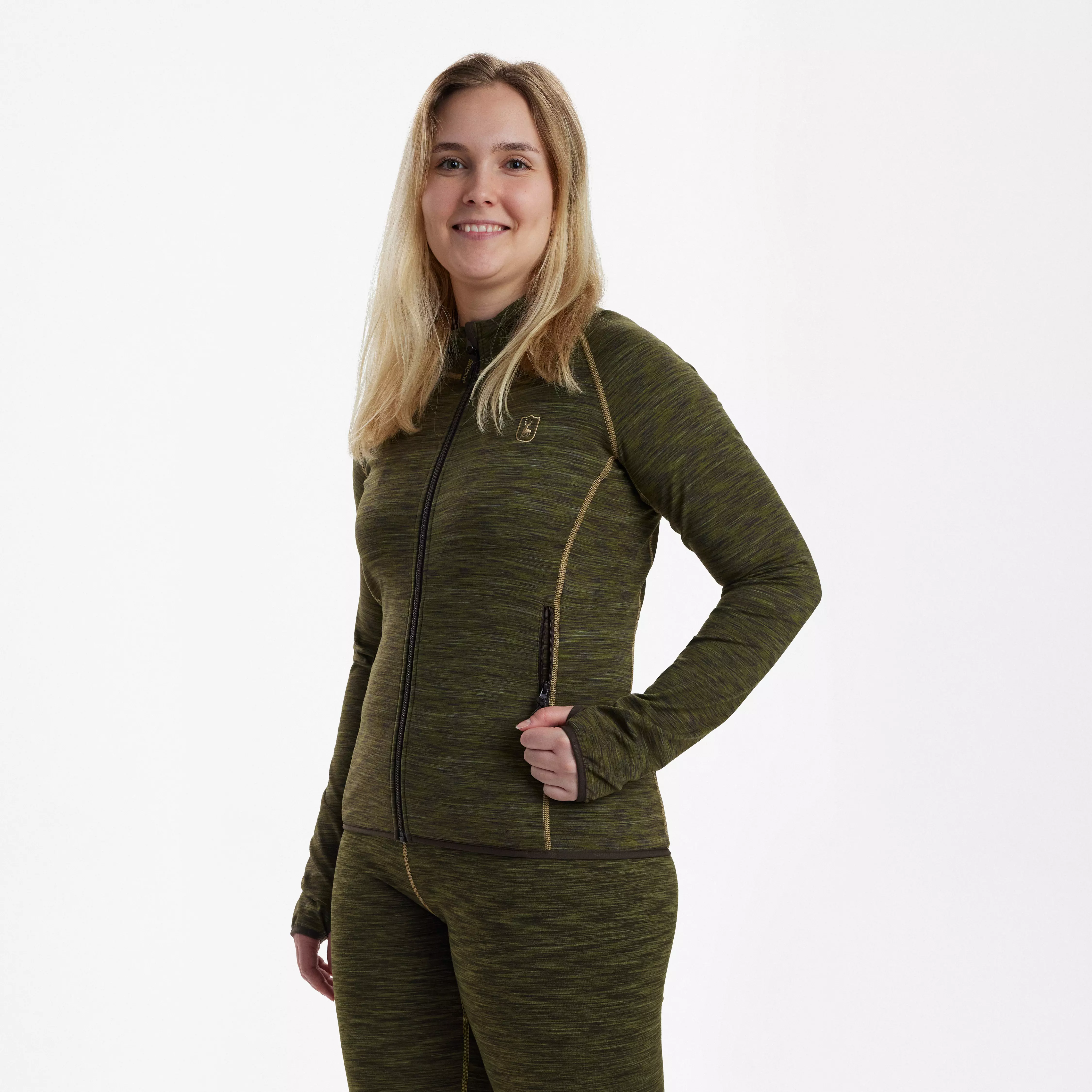 Lady Insulated Fleece - Green Melange, image 1 sur 5