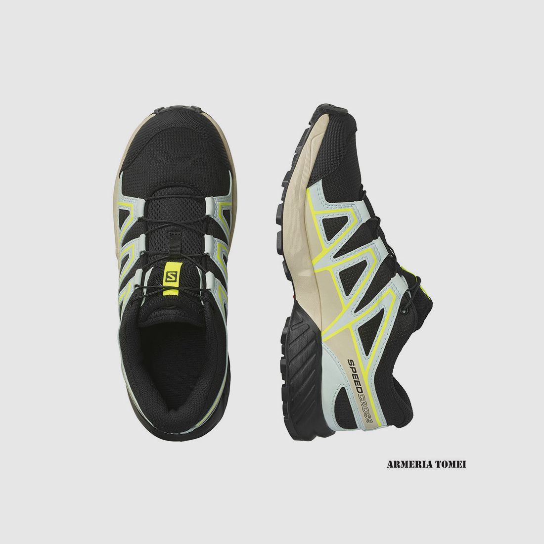 SALOMON – KINDER – SPEEDCROSS J Zwart / Gebleekt Aqua / Gebleekt Zand, afbeelding 5 van 5