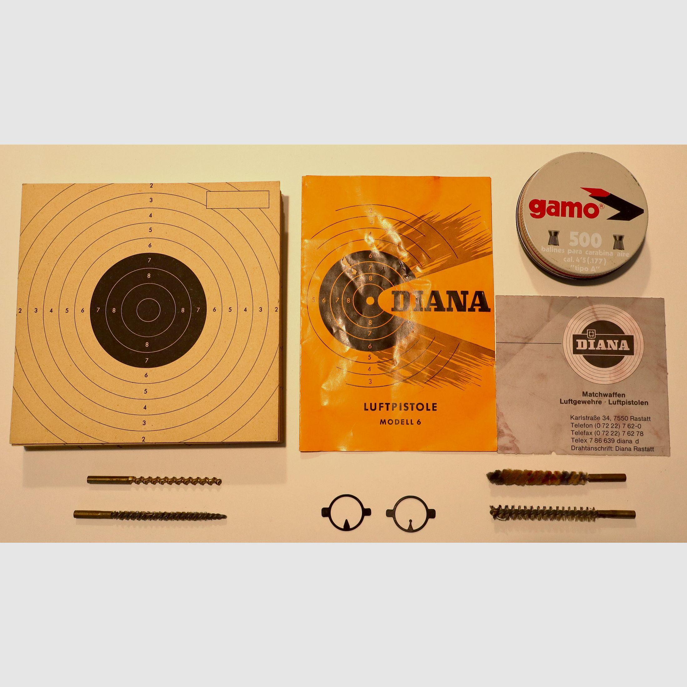 Diana Mod. 6 air pistol, Cal. 4.5 mm, manufactured 03/69 - No. 031531
