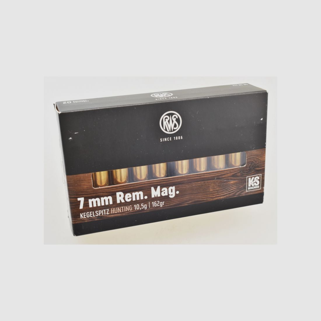 RWS Patronen Kaliber 7mm Rem. Mag. mit 10,5g KS Geschoß für nur 80.-  / 20 Schuß