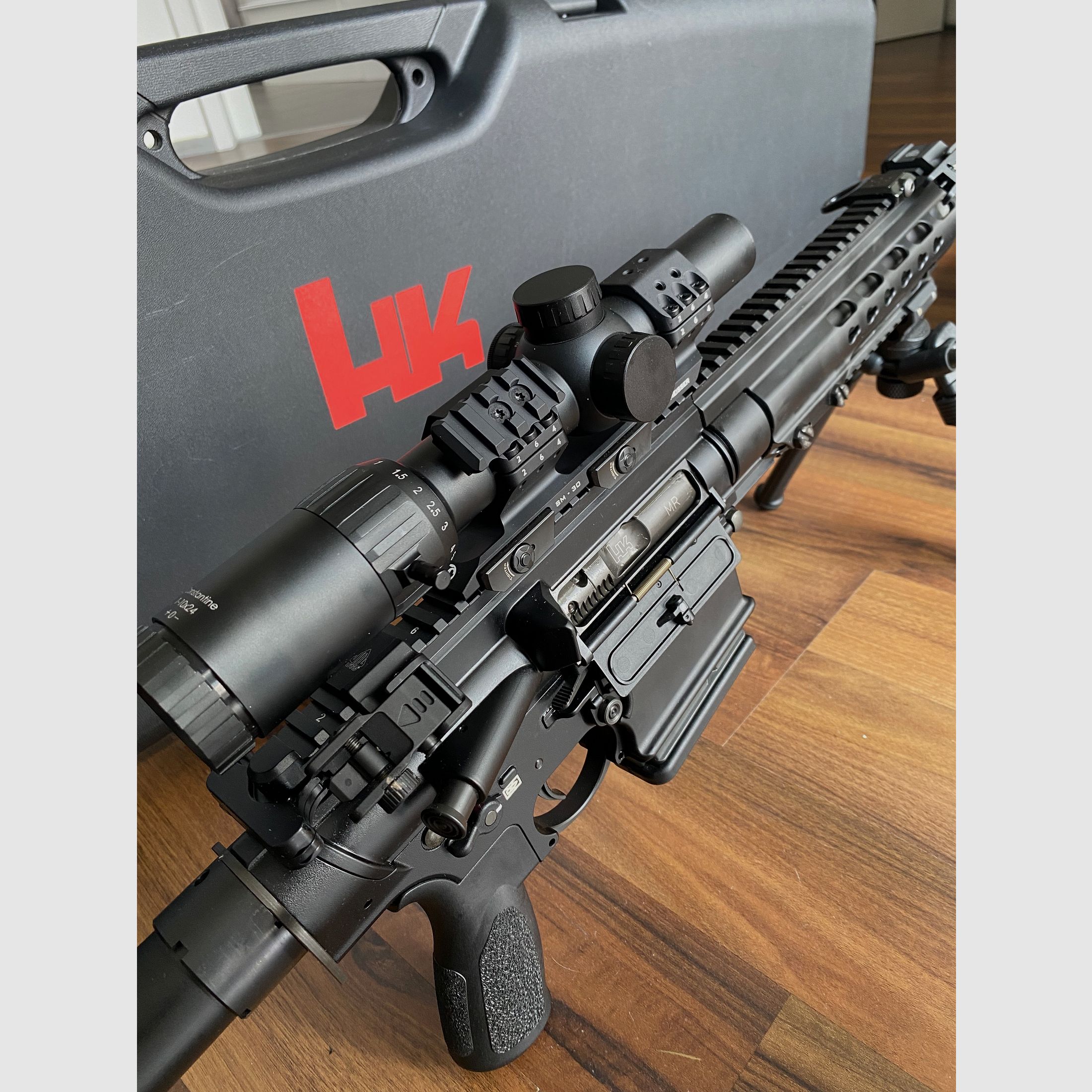 Hecker und Koch MR308 13 inch - complete package / scope / gas system from BURK as new