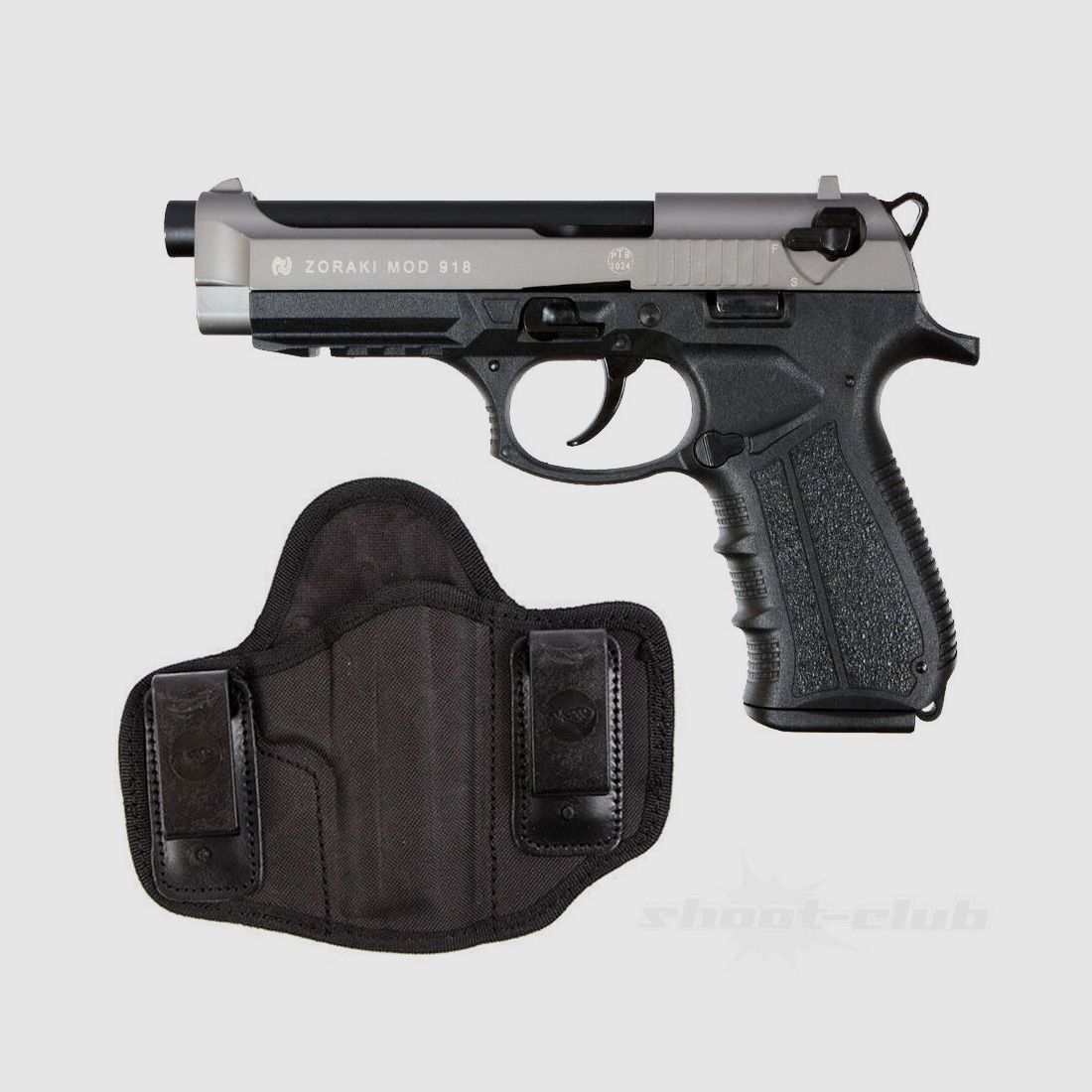 Zoraki 918-P blank pistol Titan 9mm PAK holster set