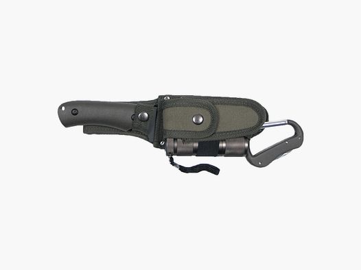Set di coltelli sconosciuto con torcia LED oliva