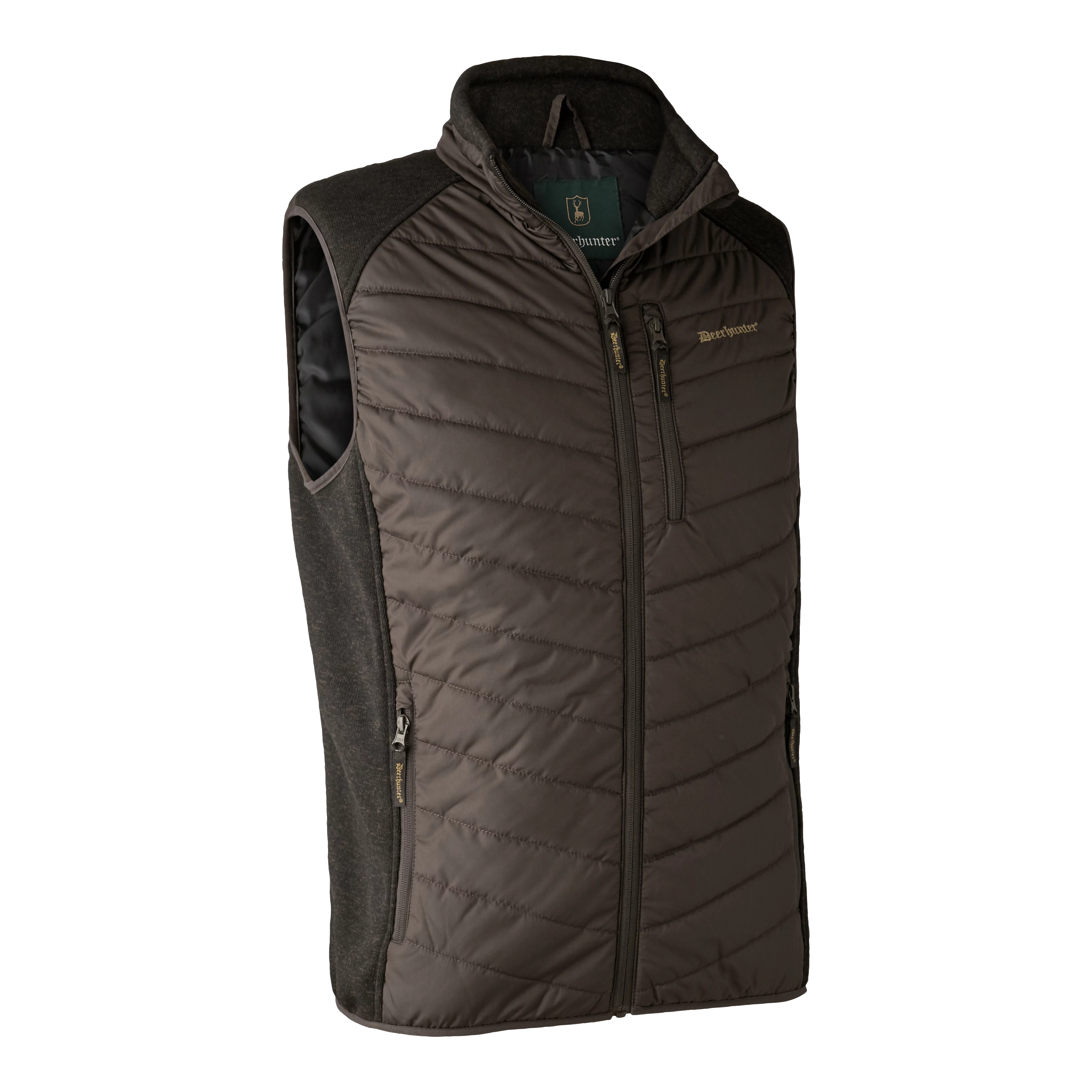 Moor gewatteerd vest met breisel - Brown Leaf, afbeelding 4 van 5