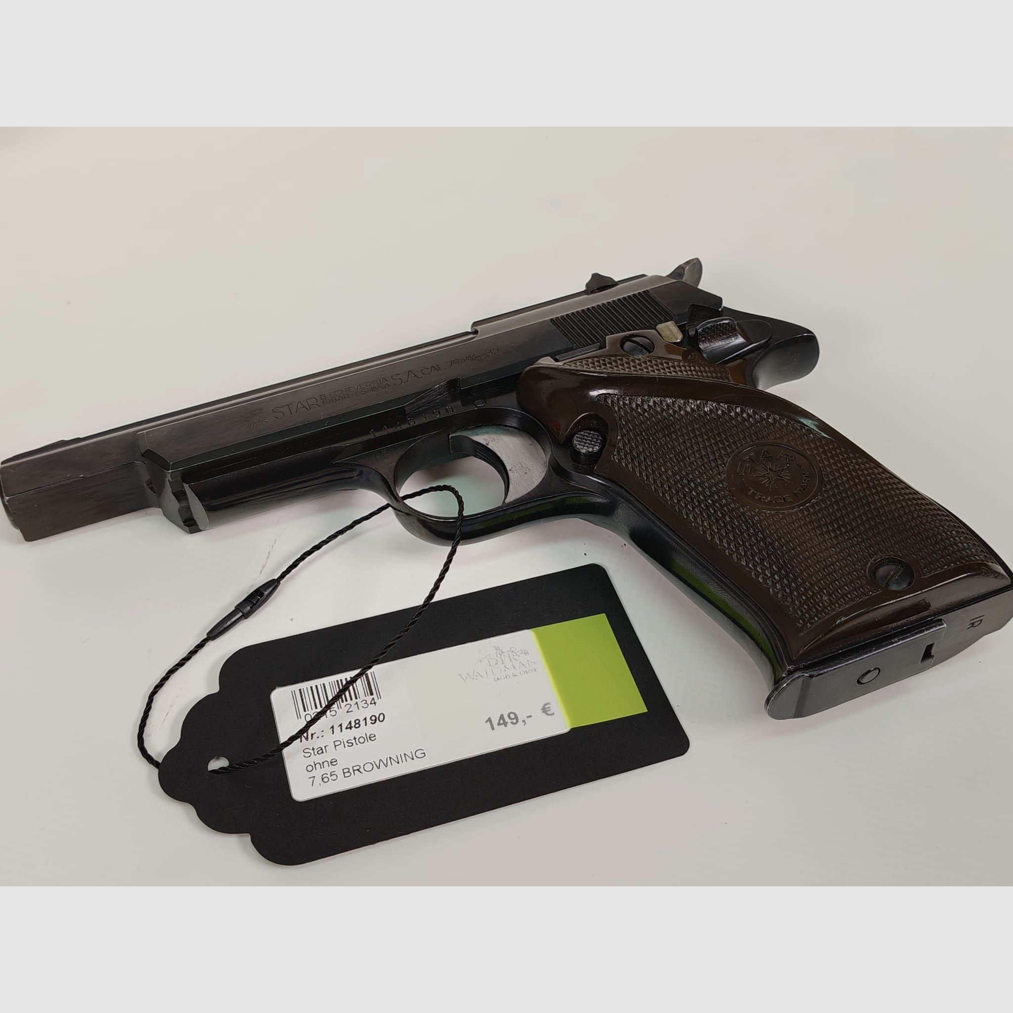 Star S.A. Pistole 7,65 Browning + Ersatzmagazin