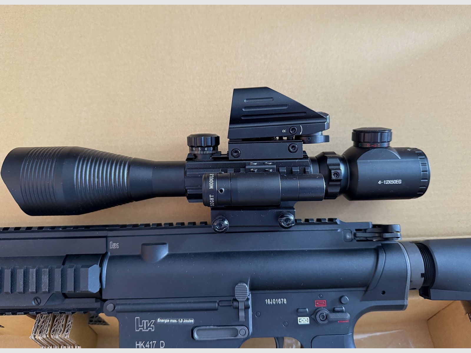 VFC Heckler & Koch HK471D S-AEG inkl. 4-12x50 Zielfernrohr beleuchtet Entfernungsmesser
