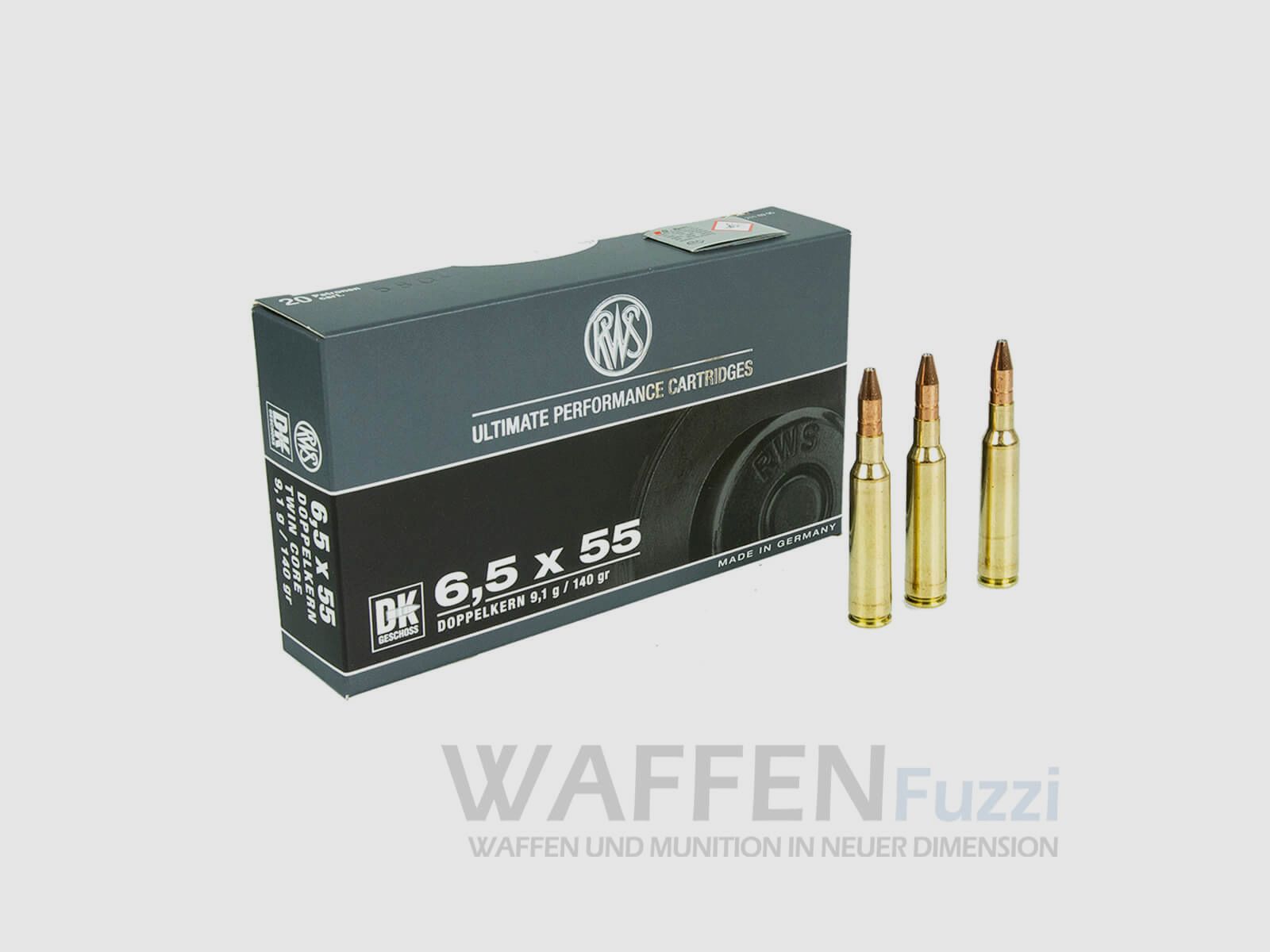 RWS 6,5x55 Doble Núcleo 20 Disparos 140grs